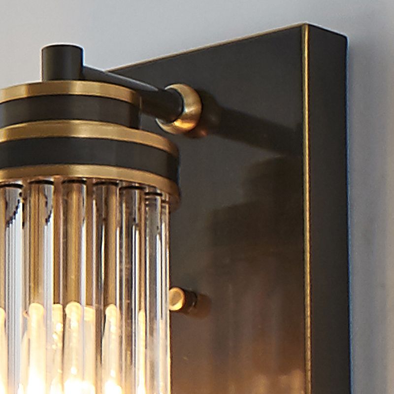 Modern Style Cylinder Shape Wall Light Crystal 2 Light Sconces for Bedroom