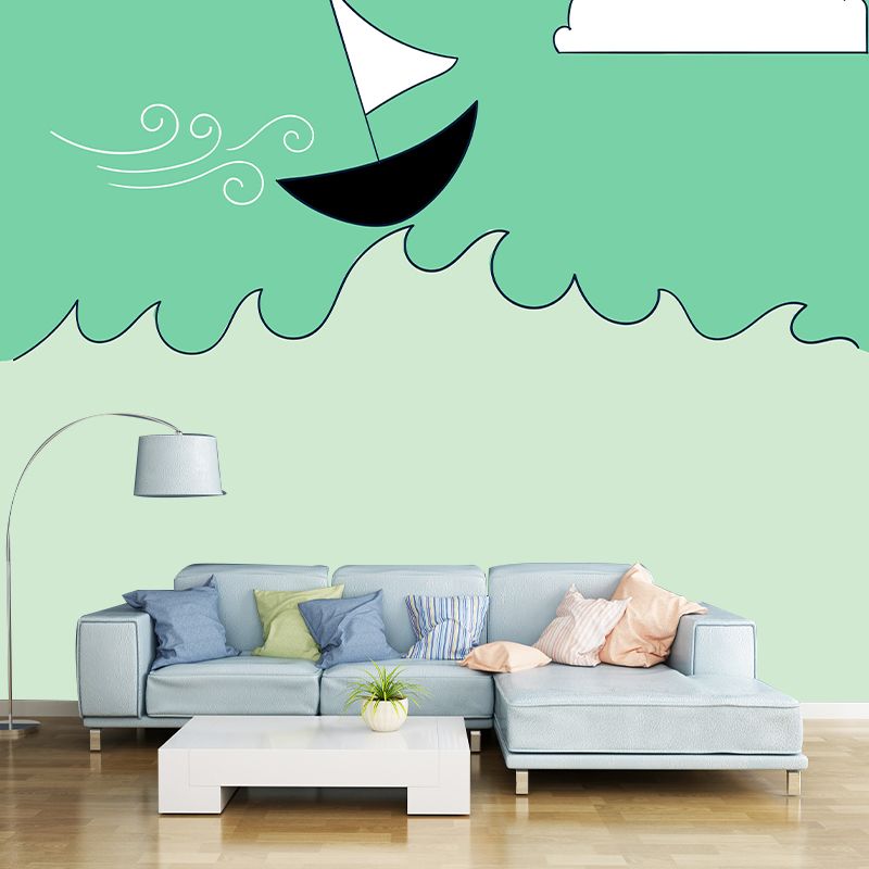 Illustration Environmental Wall Mural Wallpaper Cartoon Living Room Wall Mural