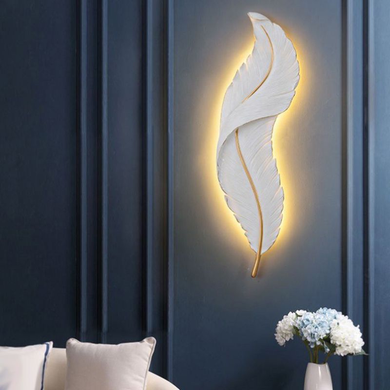 Modern Wall Lamp Household Feather Wall Mount Lighting for Sitting Room