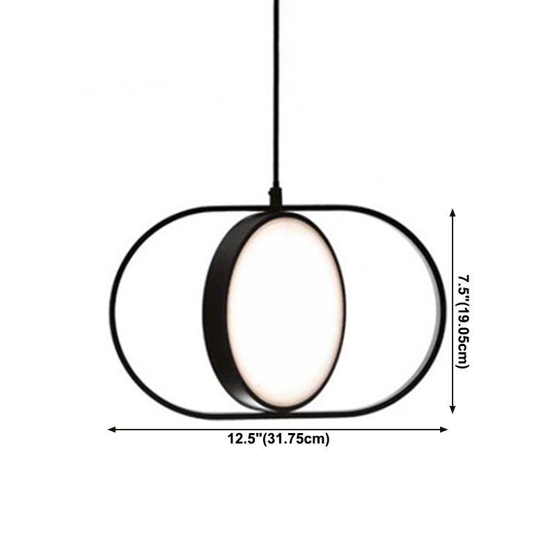 Metalen ovale tint hanglampen moderne stijl hangende montage armatuur voor slaapkamer
