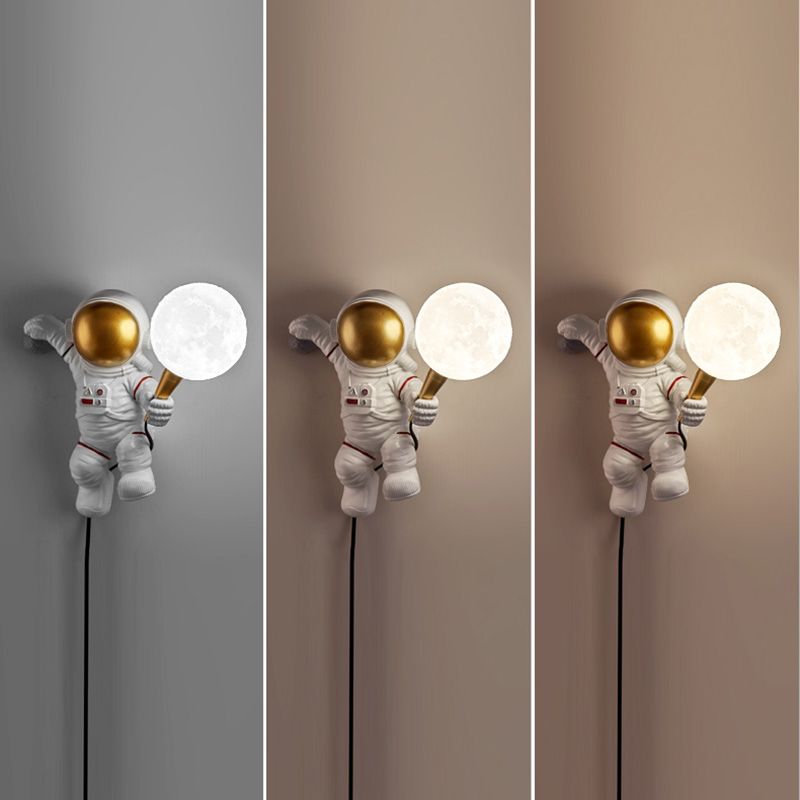 Contemporary Simplicity Wall Sconce Lights Astronaut Shape Light for Bedroom