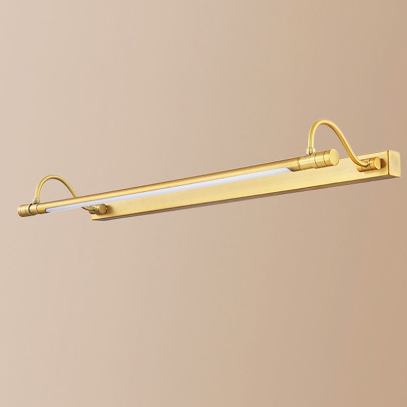 Testa regolabile Light LED lineare Luce moderna Minimalismo Brass Vanity Luce neutra per mobile da bagno