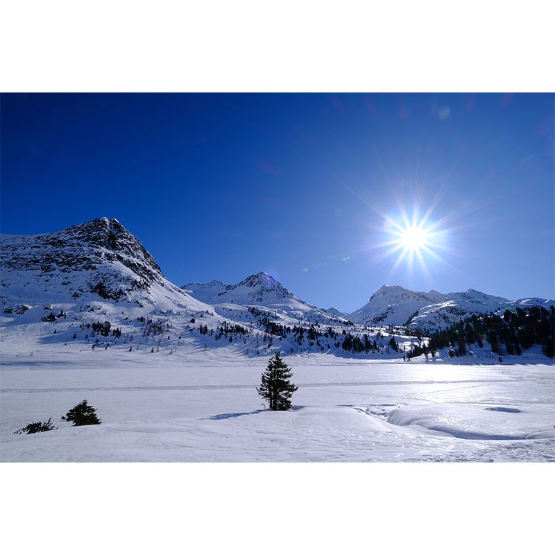 Mountain Range View Modern Wall Covering for House Interior, Water Resistant