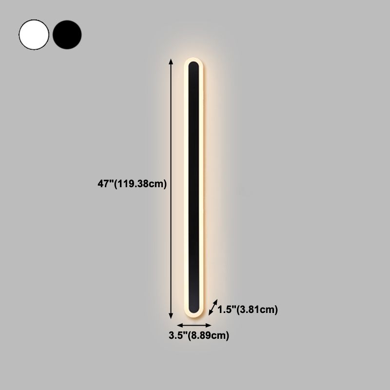 Lineare Form Metall Wandleuchte moderne Stil 1-Licht-Wandbeleuchtung