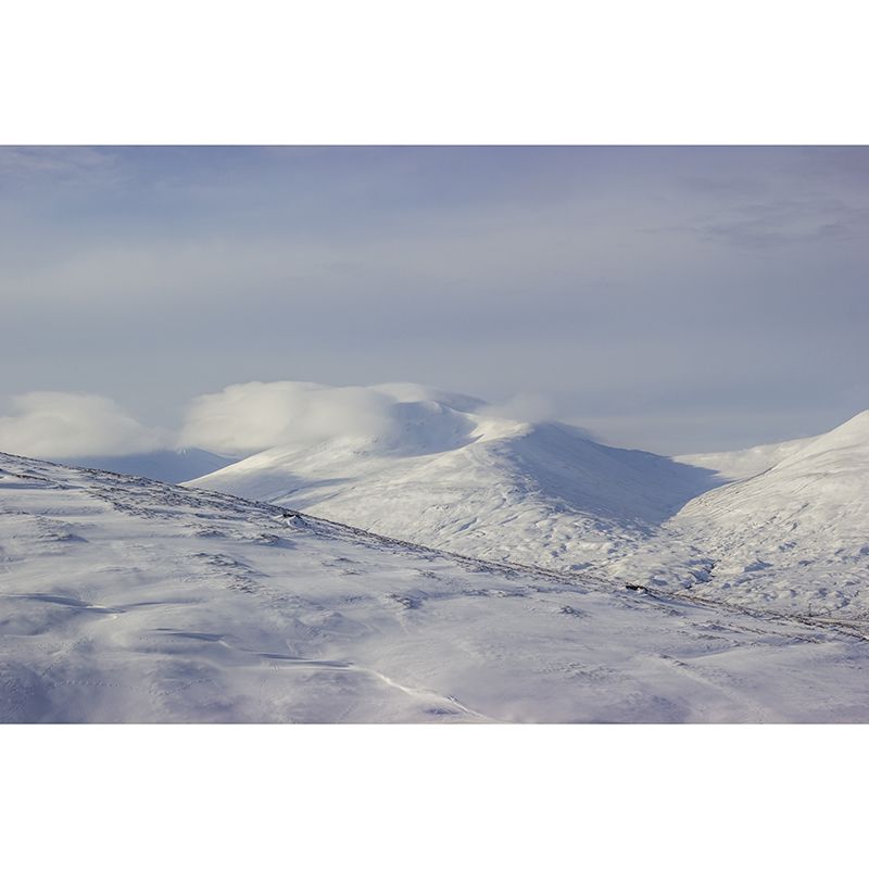 Snowy Mountain Wall Covering for Living Room Water Resistant, Custom-Print