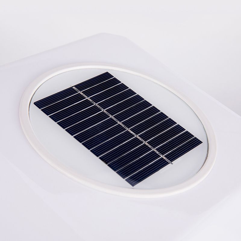 1-Light LED Pillar Lamp Square Solar Lighting Fixture with Acrylic Shade for Garden