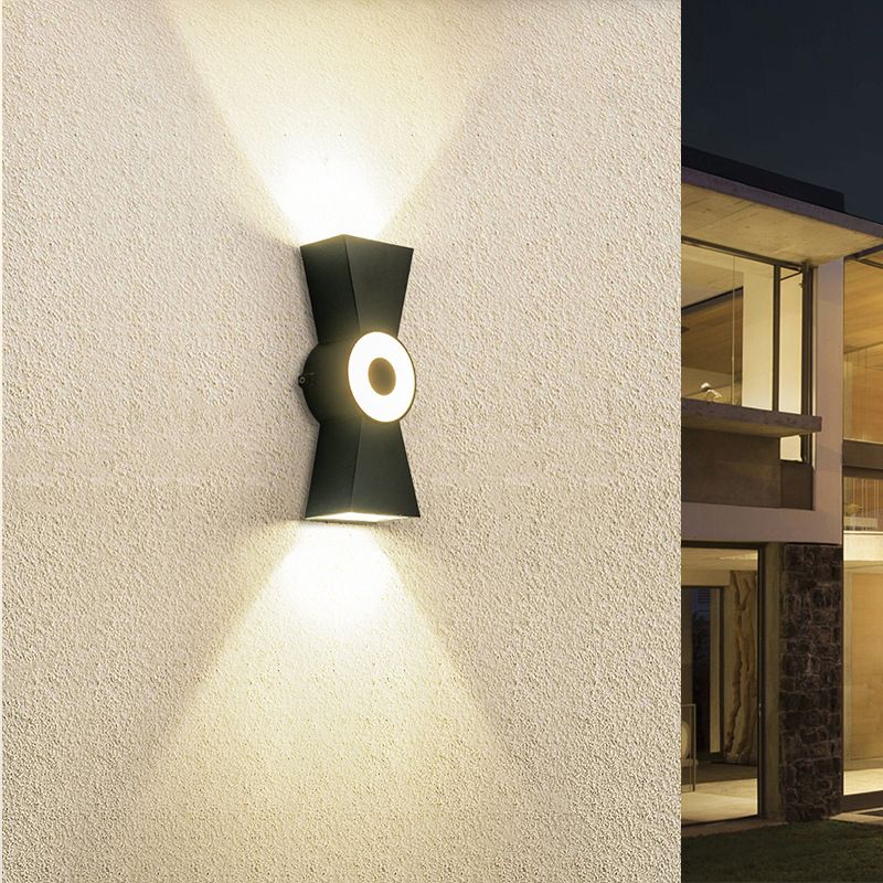 2-Light LED Waterproof Wall Lamp in Modern Creative Style Aluminium Wall Sconce for Exterior Spaces