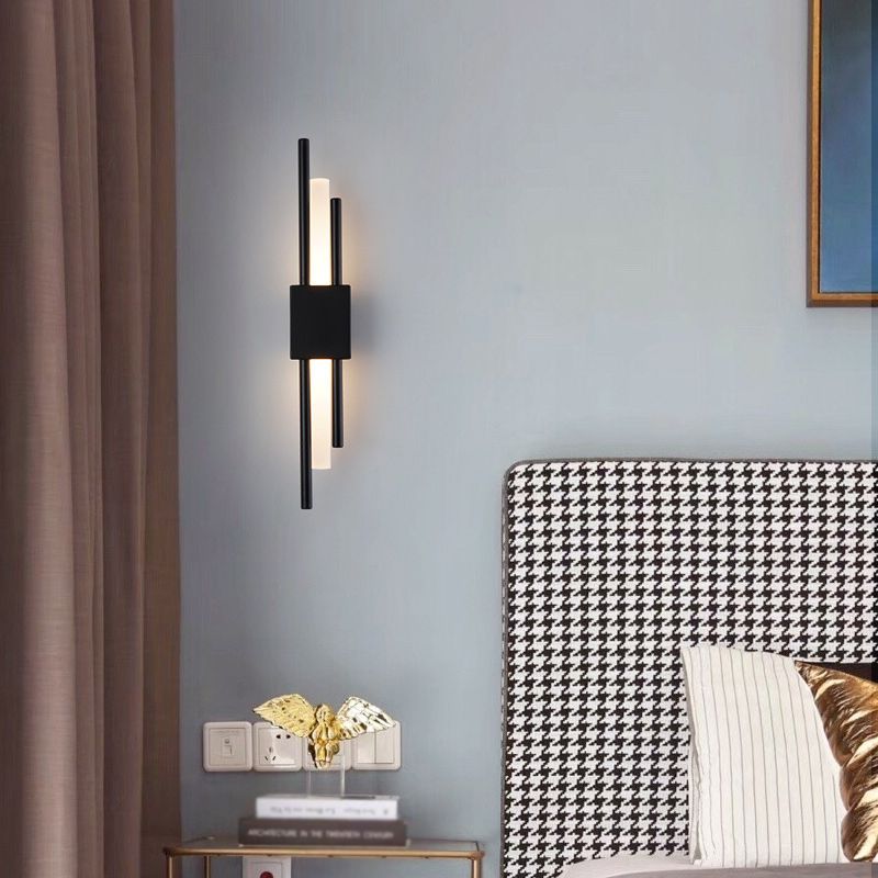 Iluminación de la pared de la pared cilindro luces de pared modernas metal 1 lámparas de luz de luz