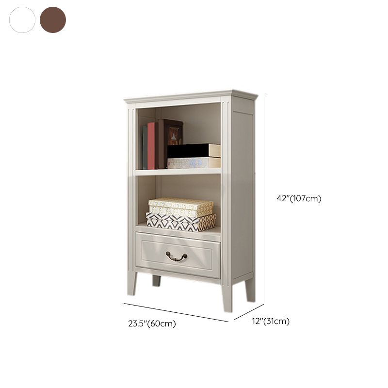 Modern Style Closed Back Bookshelf Standard Wooden Bookcase for Study Room