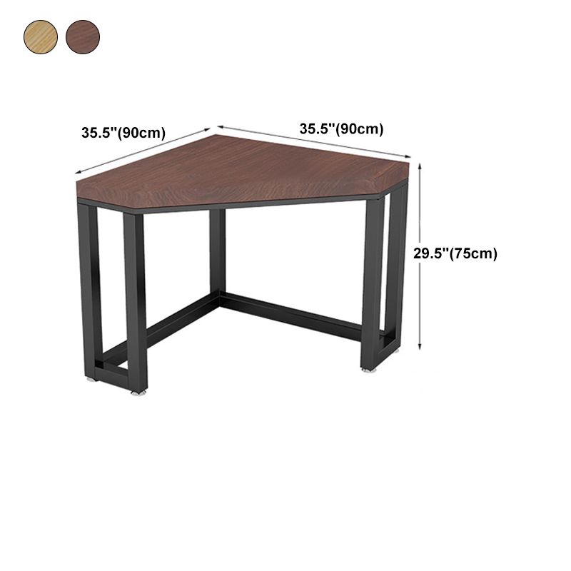 Modern Style Office Desk Solid Wood Home Use Writing Desk with Metal Legs