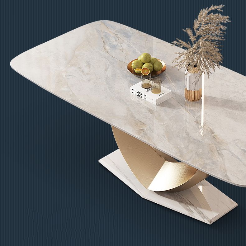 Sintered Stone Top Luxurious Dining Set Rectangle 1/2/4/5/7/9 Pieces Dining Room Table Set