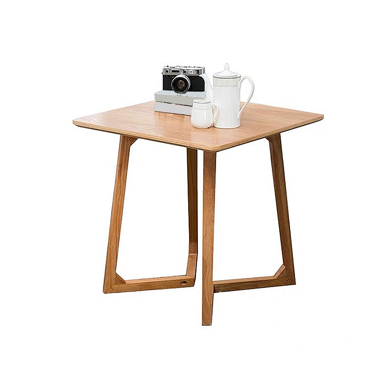 Sleigh-like Base Design Cocktail Table Wood/walnut/white Rubber Wood Coffee Table