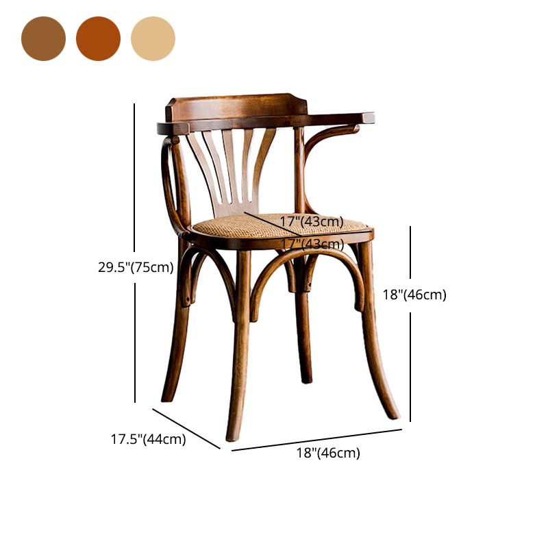 Wood Dining Room Chairs Traditional Style Windsor Back Arm Chair