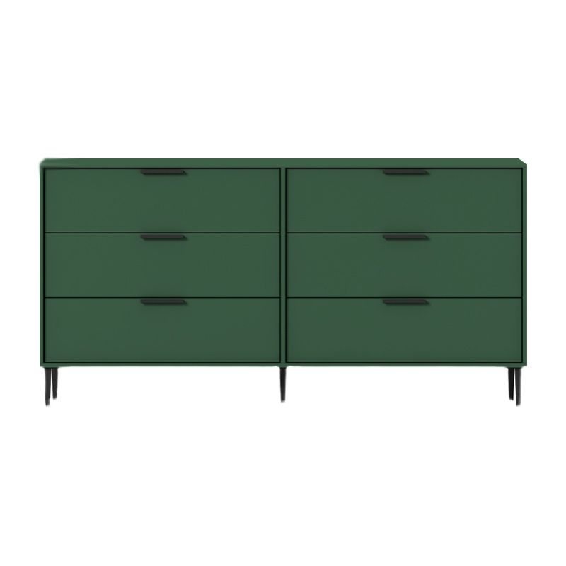 Modern Horizontal Storage Chest Dresser Wooden Storage Chest with Drawers