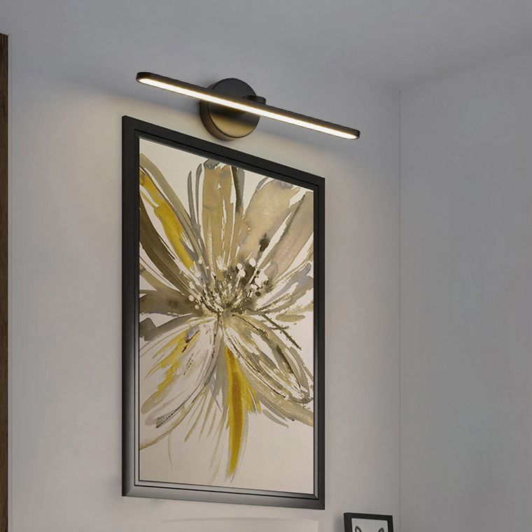 Minimaliste moderne de style miniité linéaire luminaires muraux lampe de vanité en métal pour salle de bain