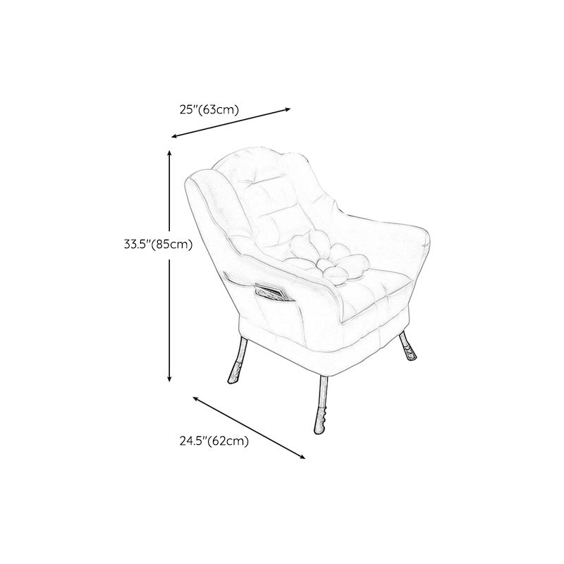 Accent Chair 24.80" L x 24.40" W x 36.61" H Lounge Chair for Living Room