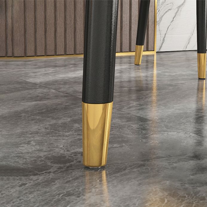 Rectangle Dining Table 4 Legs Dining Table with Solid Wood Base