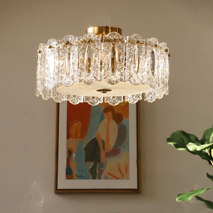Contemporary Ceiling Lamp Simplicity Glass Flush Mount Light Fixture