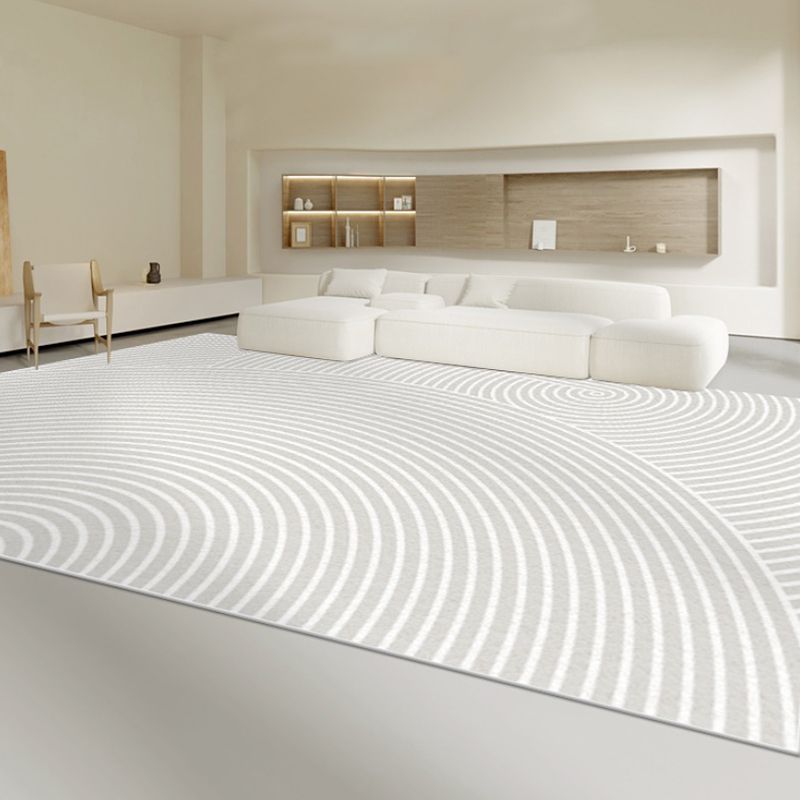 Simple Plain Color Striped Rug Indoor Rug Non-slip Carpet for Bedroom and Living Room