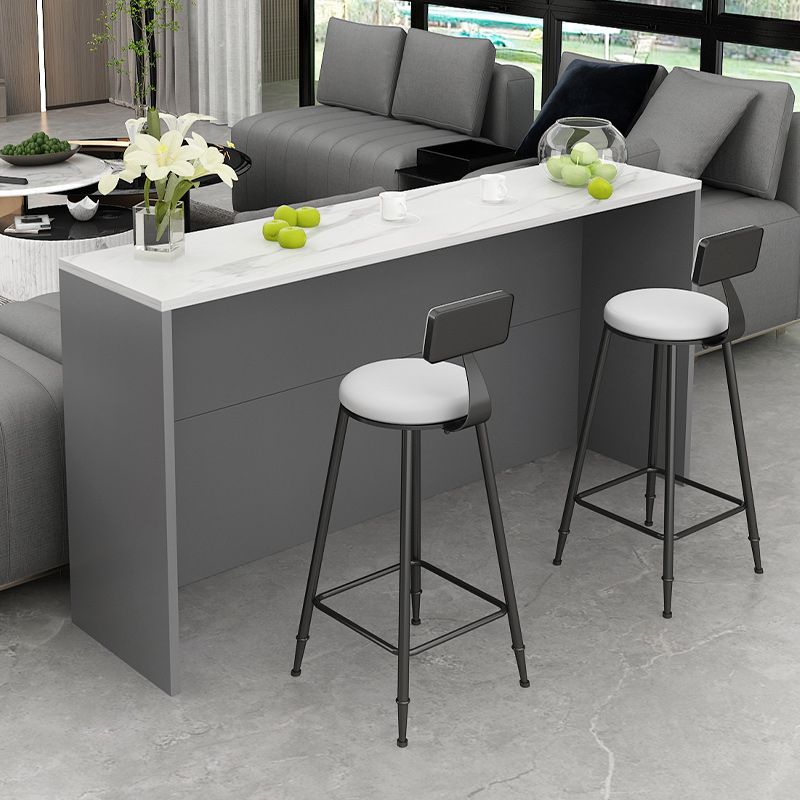 Indoor Contemporary Bar Dining Table Rectangle Stone Bar Table