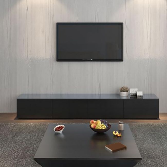 Modern Style Square Wooden Table with Square Block Base Coffee Table with Drawers