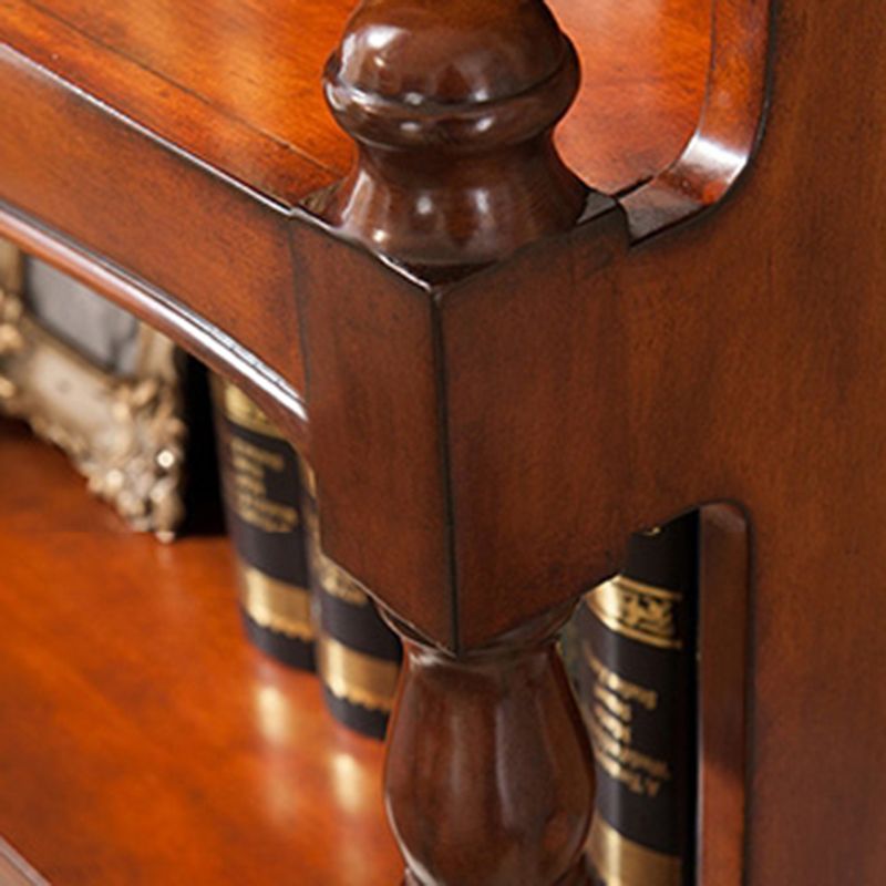 Contemporary Wooden Bookcase Standard Closed Back Bookshelf with Shelves