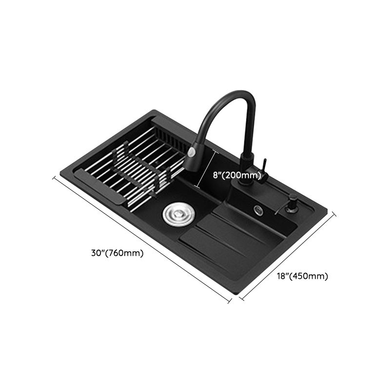 Contemporary Style Kitchen Sink Stainless Steel Kitchen Double Sink with Soap Dispenser