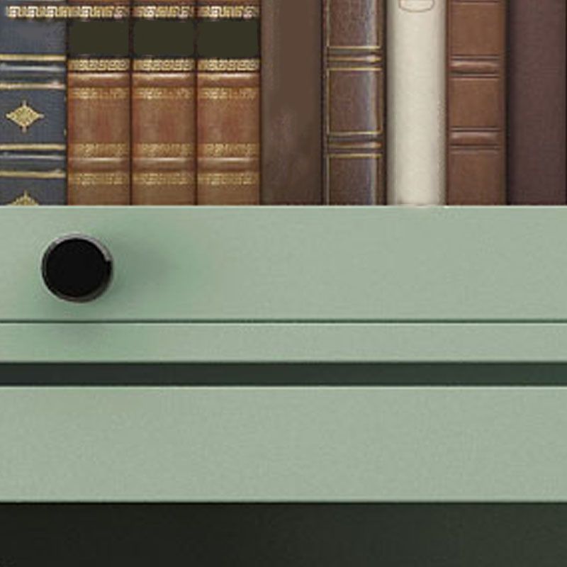 Modern Style Bookcase Closed Back Bookshelf with Glass Door for Home Office