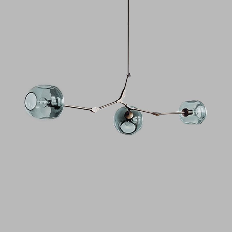 Modern Style 3/5 Light Chandelier Light Branching Style Glass Shade Ceiling Light