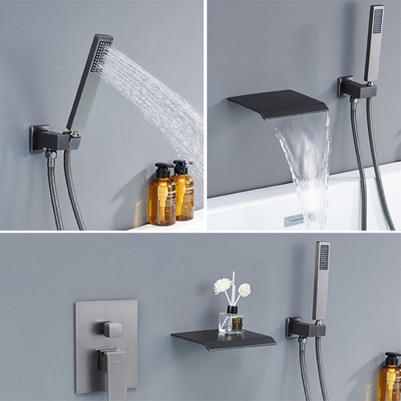 Contemporary Bathroom Faucet Wall Mounted Bathroom Faucet with Handheld Shower