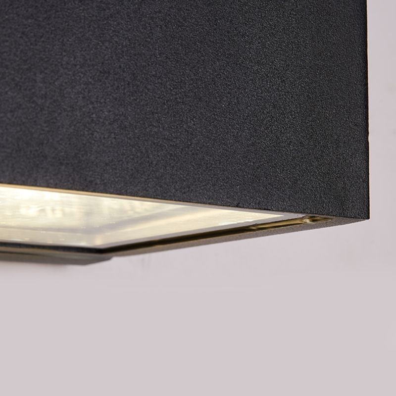 1-Licht-LED moderne schwarze Wandleuchten Aluminium im Freien Wandlampen im Freien