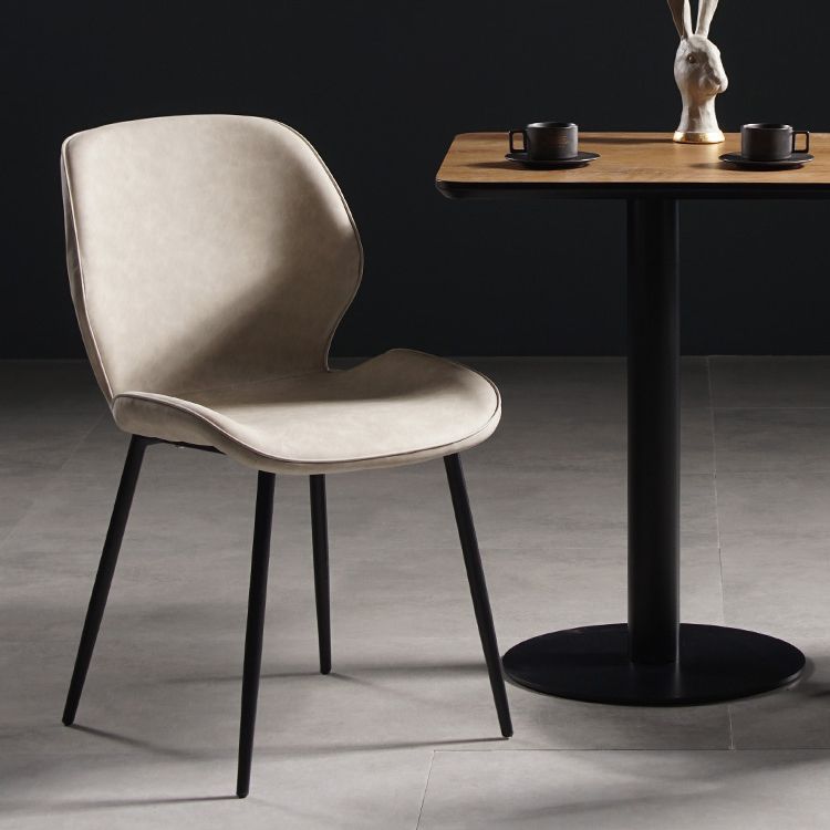 Metal de la cocina del estilo contemporáneo que cena el respaldo lateral de la silla que cena la silla lateral sin brazos