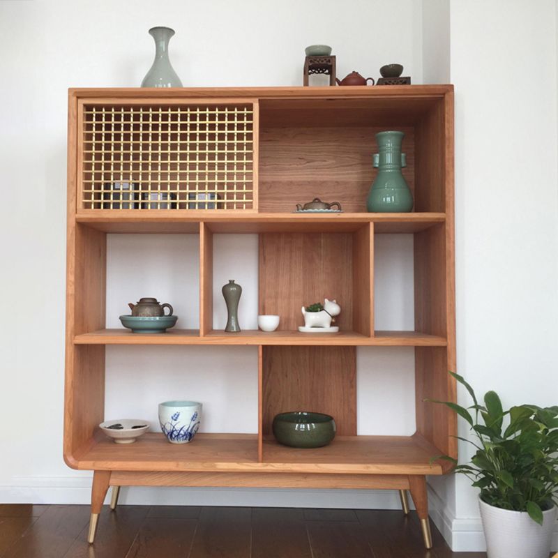 Scandinavian Standard Bookcase Wooden Open Back Bookshelf for Home Office