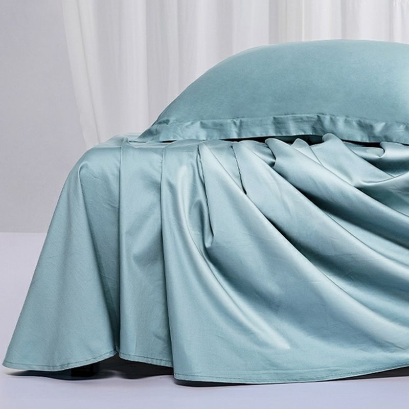 Soild Cotton Bed Sheet Set Elegant Basic Fitted Sheet for Bedroom