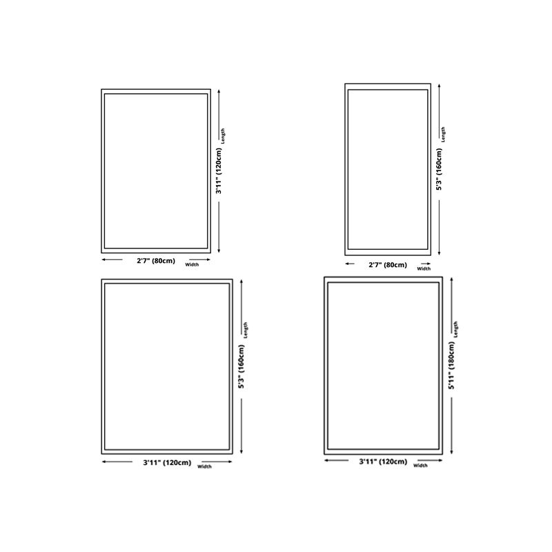 Blue Nordic Rug Polyester Color Lump Rug Non-Slip Backing Rug for Home Decor