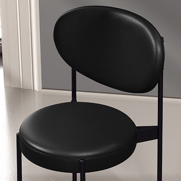 Modern Metal Dining Room Chairs Armless Open Back Dining Side Chair for Restaurant
