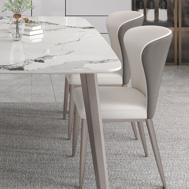 Contemporary Stone Dining Table Set 1/2/5/7 Pieces Dining Set for Home Use