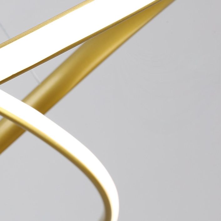 Geometric LED Adjustable Pendant Light in Modern Singular Style Aluminium Ceiling Light for Living Room