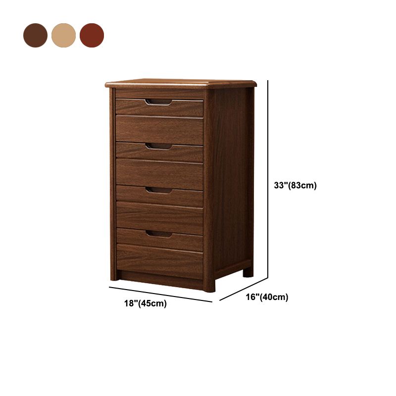 3 / 4 / 5 Drawers Lingerie Chest Vertical Solid Wood Storage Chest for Bedroom