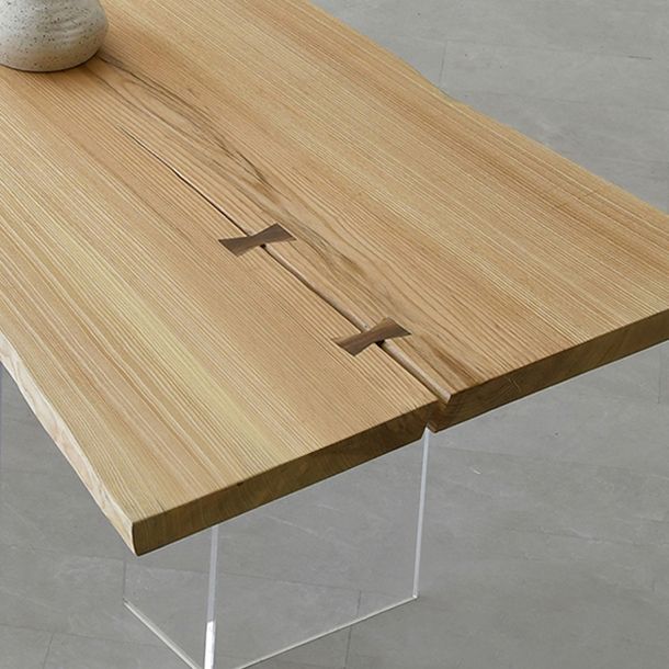 Modern 1/2 Pieces Rectangle Dining Set Solid Wood Dining Room Table with Chairs