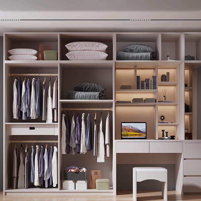 Bedroom Storage Cabinet with Hinged Door Manufactured Wood Modern Cabinet