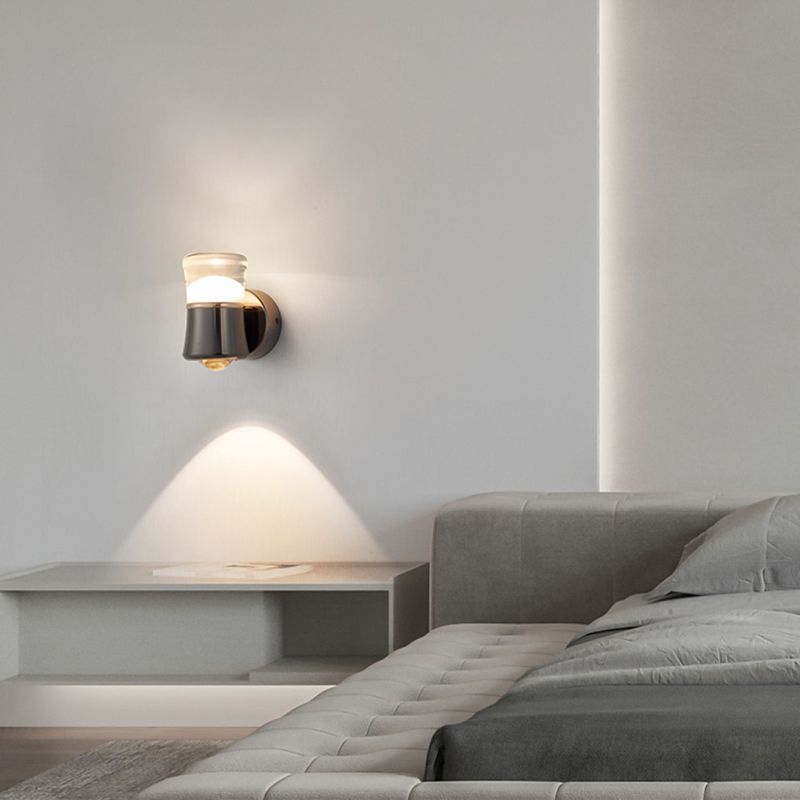 Modernism Wall Sconce Black Sconce Lighting with Metal for Bedroom