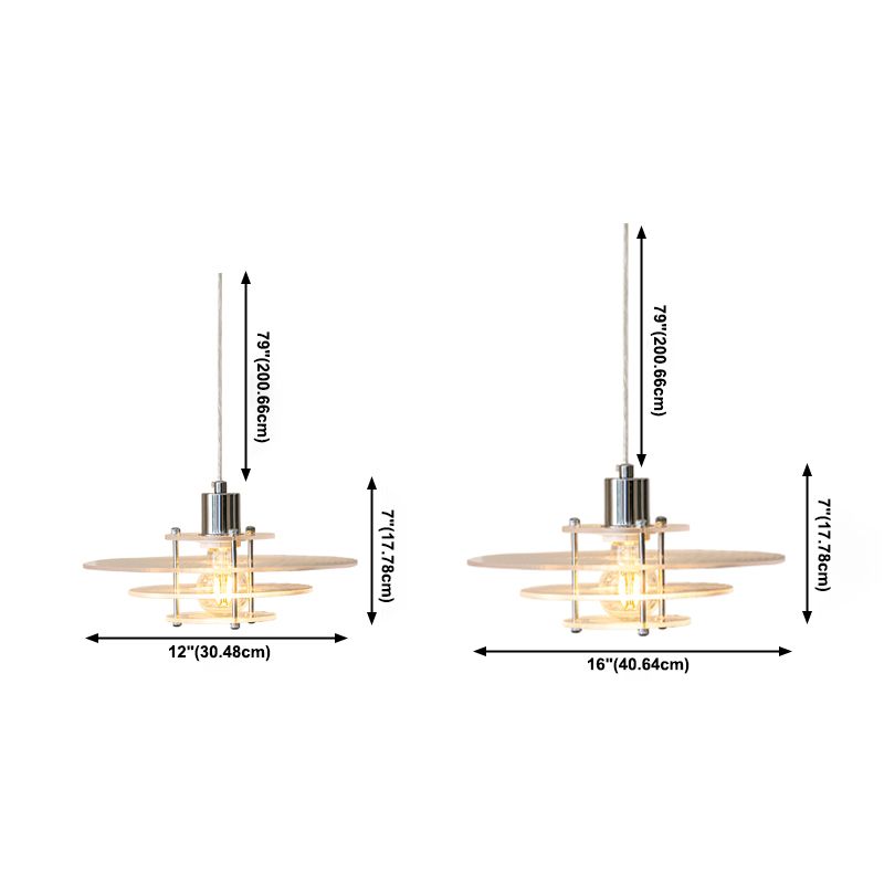 4-stufige minimalistische hängende leichte, Acryl-Ein-Bulb-Schattenschattenlampe für Wohnzimmer