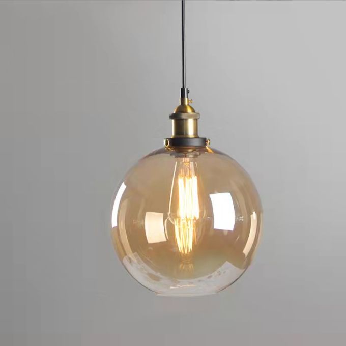 Luci a sospensione geometrica a 1 luce Luce sospesa industriale con tonalità di vetro
