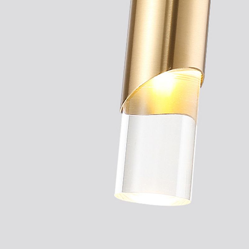 Nordischer zylindrischer Anhänger Beleuchtung Metall Küchenbar LED Downlight in Schwarz