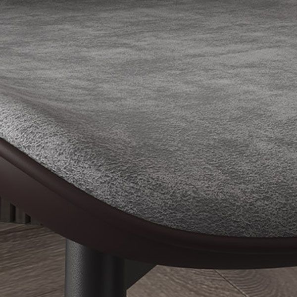 Eigentijdse eetkamerstoel armloze wingback zijstoel met metalen benen voor keuken