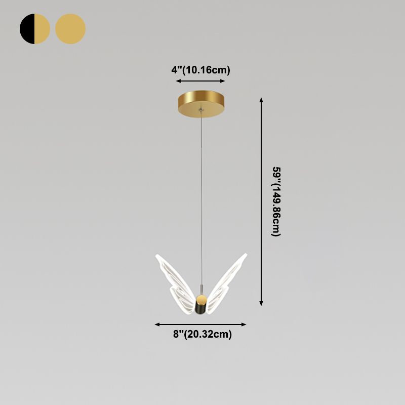 Vlindervormige suspensie hanger eigentijdse hangende hanglampen voor slaapkamer