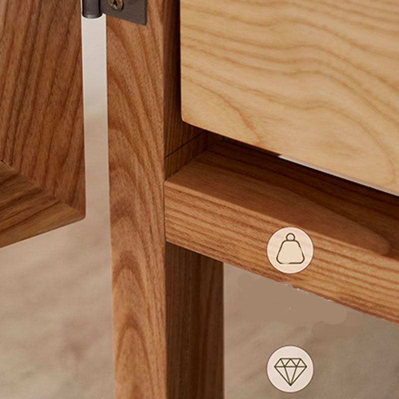 Modern Style Wardrobe Cabinet Solid Wood Wardrobe Armoire with Shelves