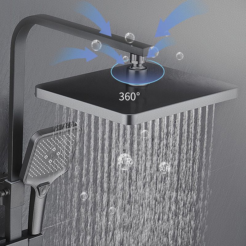 Modern Gray Shower Set 2 Shower Heads Shower System for Bathroom