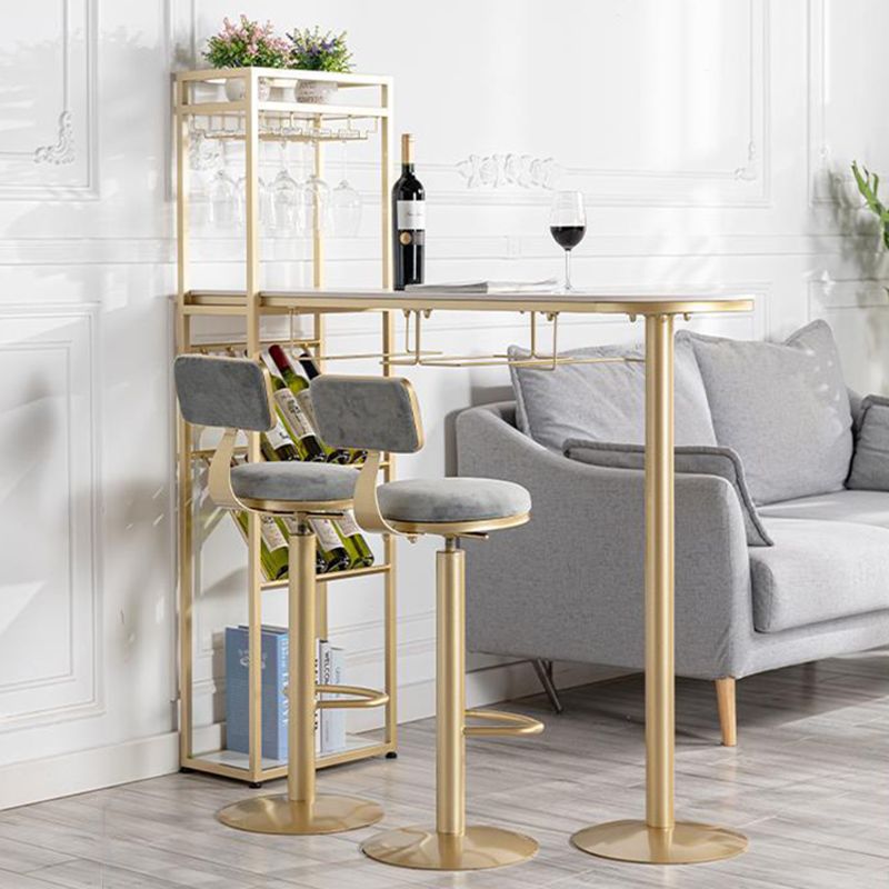 Sintered Stone Bistro Bar Table Modern Wine Rack Bar Table for Living Room